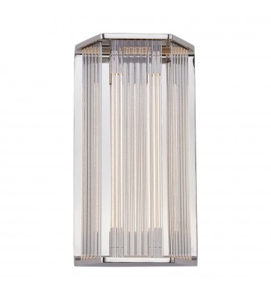  WV339216PNCR-Sabre 16-in Polished Nickel/Ribbed Glass LED Wall/Vanity