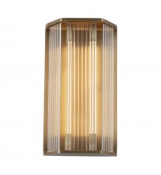  WV339216VBCR-Sabre 16-in Ribbed Glass/Vintage Brass LED Wall/Vanity