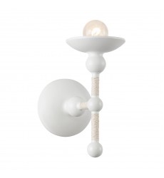 WV343104MWCN-Nadine 4-in Matte White/Cotton 1 Light Wall/Vanity  WV343104MWCN-Nadine 4-in Matte White/Cotton 1 Light Wall/Vanity