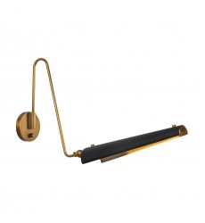 WV347104MBVB-Osorio 4-in Matte Black/Vintage Brass LED Wall/Vanity WV347104MBVB-Osorio 4-in Matte Black/Vintage Brass LED Wall/Vanity