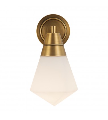 WV348106VBOP-Willard 6-in Vintage Brass/Opal Matte Glass 1 Light Wall/Vanity WV348106VBOP-Willard 6-in Vintage Brass/Opal Matte Glass 1 Light Wall/Vanity