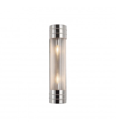  WV348218PNPG-Willard 18-in Polished Nickel/Prismatic Glass 2 Lights Wall/Vanity