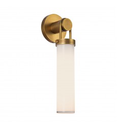  WV355116VBGO-Wynwood 16-in Vintage Brass/Glossy Opal 1 Light Wall/Vanity