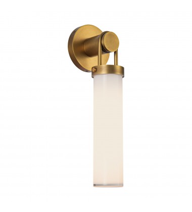  WV355116VBGO-Wynwood 16-in Vintage Brass/Glossy Opal 1 Light Wall/Vanity