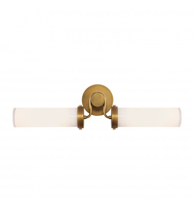  WV355223VBGO-Wynwood 23-in Vintage Brass/Glossy Opal 2 Lights Wall/Vanity