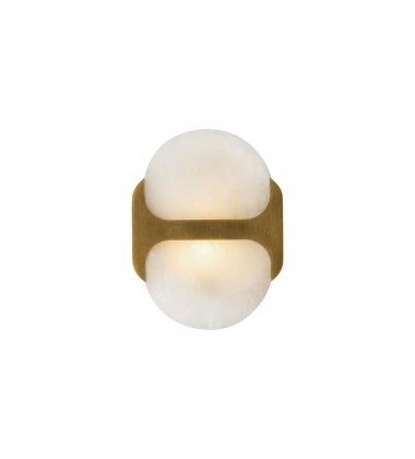  WV357109VBAR-Odin 9-in Vintage Brass/Alabaster Socket Wall Vanity