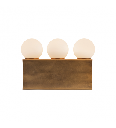 WV364312VB-Sinclair 12-in Brass dimmable LED Bathroom Vanity Light