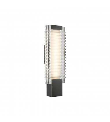  WV374118UBCR-Alai 17-in Urban Bronze/Ribbed Glass LED Wall Vanity