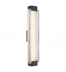  WV374225UBCR-Alai 25-in Urban Bronze/Ribbed Glass LED Wall Vanity