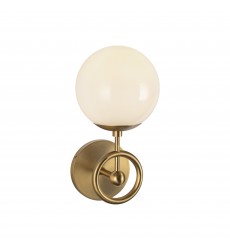  WV407306BGGO-Fiore 6-in Brushed Gold/Glossy Opal Glass 1 Light Wall Vanity