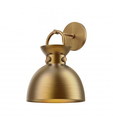  WV411309AG-Waldo 9-in Aged Gold 1 Light Wall/Vanity