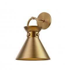  WV412009AG-Emerson 9-in Aged Gold 1 Light Wall/Vanity