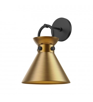  WV412009MBAG-Emerson 9-in Matte Black/Aged Gold 1 Light Wall/Vanity