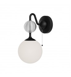  WV415306MBOP-Celia 6-in Matte Black/Opal Glass 1 Light Wall/Vanity