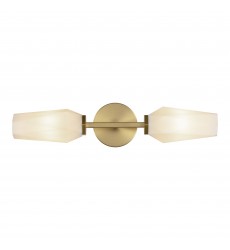  WV424720BGOP-Krysta 20-in Brushed Gold/Opal Glass 2 Lights Wall Vanity