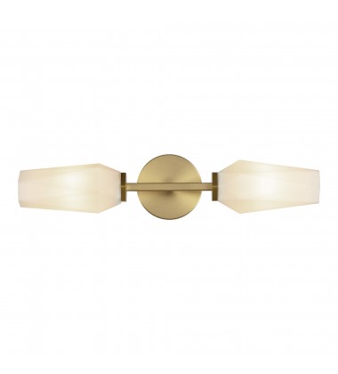  WV424720BGOP-Krysta 20-in Brushed Gold/Opal Glass 2 Lights Wall Vanity