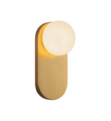WV425112BGOP-Ariel 12-in Brushed Gold/Opal Glass Socket Wall/Vanity Light WV425112BGOP-Ariel 12-in Brushed Gold/Opal Glass Socket Wall/Vanity Light