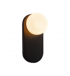WV425112MBOP-Ariel 12-in Matte Black/Opal Glass Socket Wall/Vanity Light WV425112MBOP-Ariel 12-in Matte Black/Opal Glass Socket Wall/Vanity Light