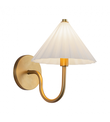 WV451808AGOP-Serena 8-in Aged Gold/Opal Glass Socket Wall/Vanity Light