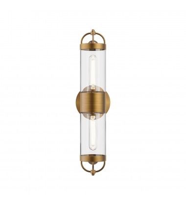  WV461102AG-Lancaster 5-in Aged Gold 2 Lights Wall/Vanity
