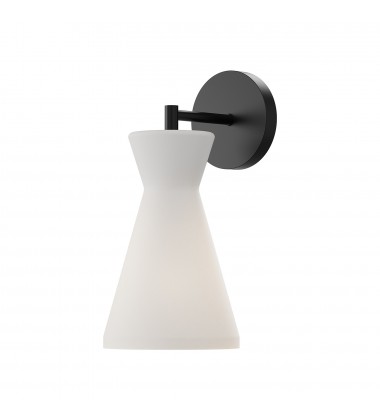  WV473706MBOP-Betty 6-in Matte Black/Opal Glass 1 Light Wall/Vanity