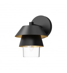  WV475106MBCL-Tetsu 6-in Matte Black/Clear Glass 1 Light Wall/Vanity