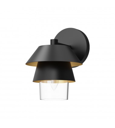  WV475106MBCL-Tetsu 6-in Matte Black/Clear Glass 1 Light Wall/Vanity