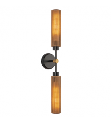 WV491223MBTJ-Colby 23-in Matte Black/Tan Jute Socket Wall/Vanity Light
