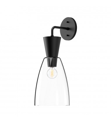 WV534007MBCL-Arlo 7-in Clear Glass/Matte Black 1 Light Wall/Vanity WV534007MBCL-Arlo 7-in Clear Glass/Matte Black 1 Light Wall/Vanity