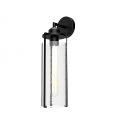  WV536005MBWC-Belmont 5-in Clear Water Glass/Matte Black 1 Light Wall/Vanity