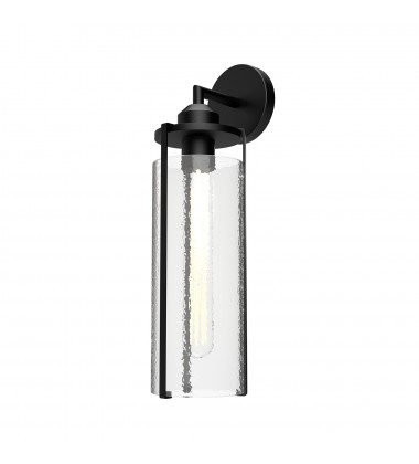  WV536005MBWC-Belmont 5-in Clear Water Glass/Matte Black 1 Light Wall/Vanity
