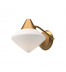  WV537508AGOP-Nora 8-in Aged Gold/Opal Matte Glass 1 Light Wall/Vanity