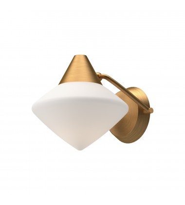  WV537508AGOP-Nora 8-in Aged Gold/Opal Matte Glass 1 Light Wall/Vanity