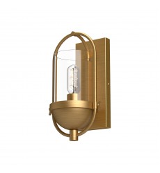  WV539007AGCL-Cyrus 7-in Aged Gold/Clear Glass 1 Light Wall/Vanity