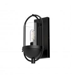  WV539007MBCL-Cyrus 7-in Clear Glass/Matte Black 1 Light Wall/Vanity