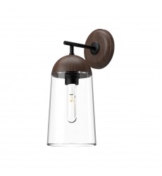  WV542007MBWT-Emil 7-in Matte Black/Walnut 1 Light Wall/Vanity