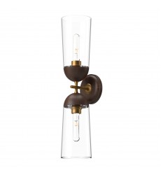  WV542226AGWT-Emil 5-in Aged Gold/Walnut 2 Lights Wall/Vanity