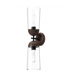  WV542226MBWT-Emil 5-in Matte Black/Walnut 2 Lights Wall/Vanity