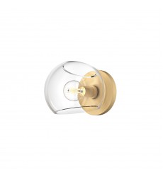  WV548006BGCL-Willow 6-in Brushed Gold/Clear Glass 1 Light Wall/Vanity