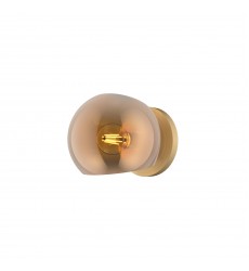  WV548006BGCP-Willow 6-in Brushed Gold/Copper Glass 1 Light Wall/Vanity