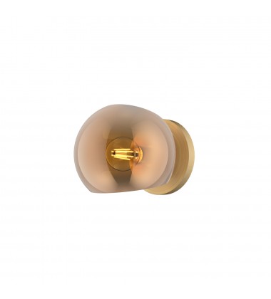  WV548006BGCP-Willow 6-in Brushed Gold/Copper Glass 1 Light Wall/Vanity