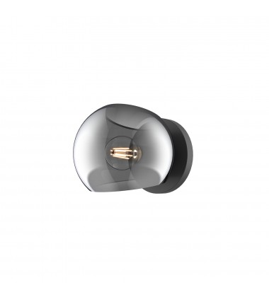  WV548006MBSM-Willow 6-in Matte Black/Smoked Solid Glass 1 Light Wall/Vanity