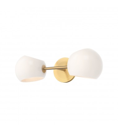 WV548217BGOP-Willow 17-in Brushed Gold/Opal Matte Glass 2 Lights Wall/Vanity WV548217BGOP-Willow 17-in Brushed Gold/Opal Matte Glass 2 Lights Wall/Vanity