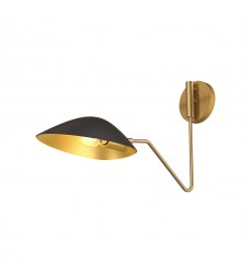  WV550006MBAG-Oscar 6-in Aged Gold/Matte Black 1 Light Wall/Vanity