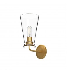  WV570006BGCL-Salem 6-in Brushed Gold/Clear Glass 1 Light Wall/Vanity