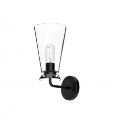  WV570006MBCL-Salem 6-in Clear Glass/Matte Black 1 Light Wall/Vanity