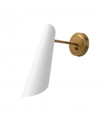  WV572205WHAG-Gabriel 5-in Aged Gold/White 1 Light Wall/Vanity