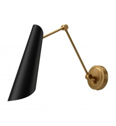  WV572325MBAG-Gabriel 4-in Aged Gold/Matte Black 1 Light Wall/Vanity