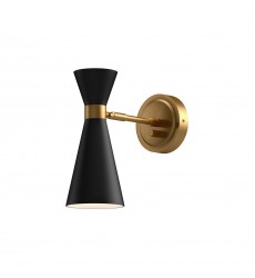  WV574404MBAG-Blake 4-in Aged Gold/Matte Black 1 Light Wall/Vanity