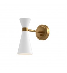  WV574404WHAG-Blake 4-in Aged Gold/White 1 Light Wall/Vanity